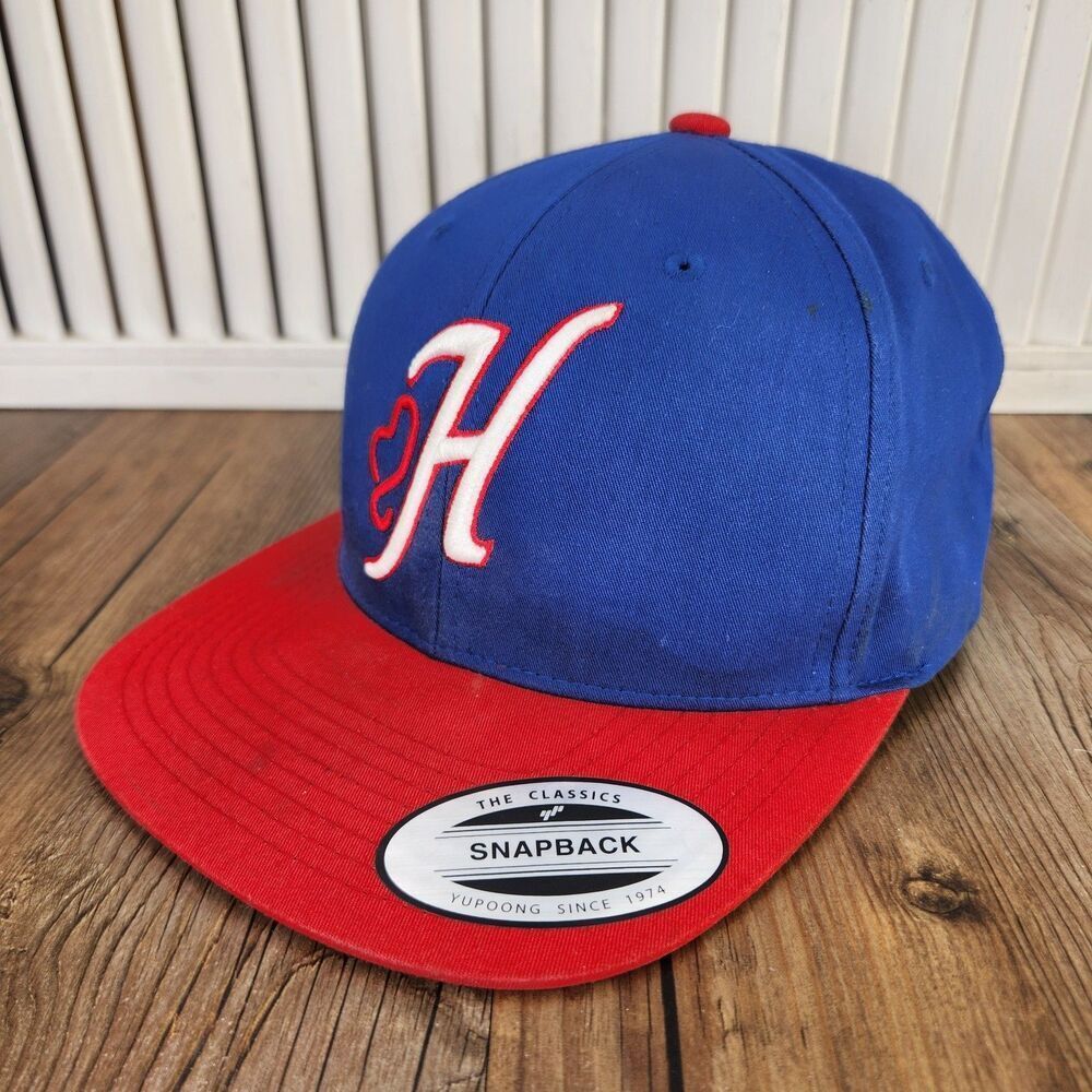 Hooey Jack Snapback Cap Blue Red 3D Embroidered Logo Heart Love Casual Hat
